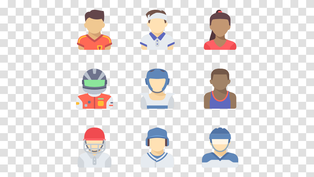 Athlete Vector Cartoon Athlete Icon, Person, Human, Chef, Helmet Transparent Png