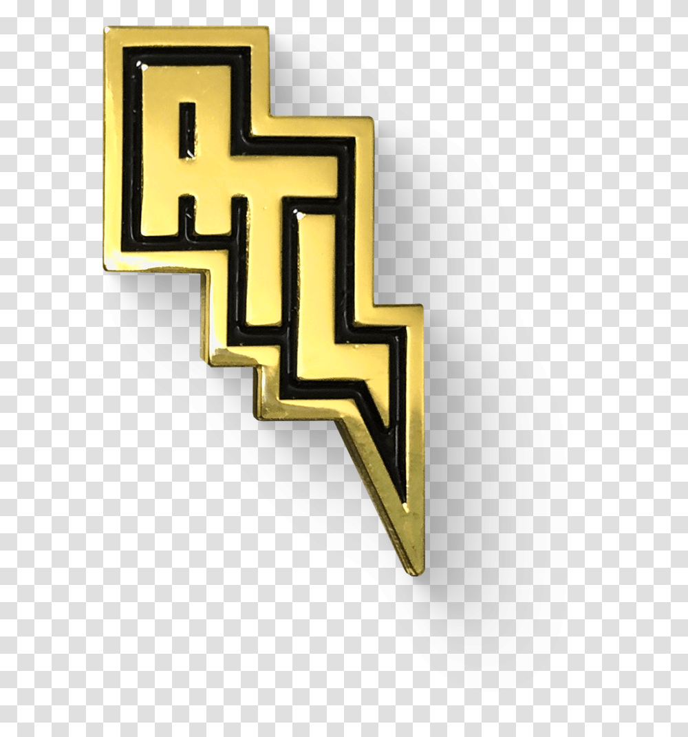 Atl Gold Pin Graphic Design, Alphabet, Cross Transparent Png