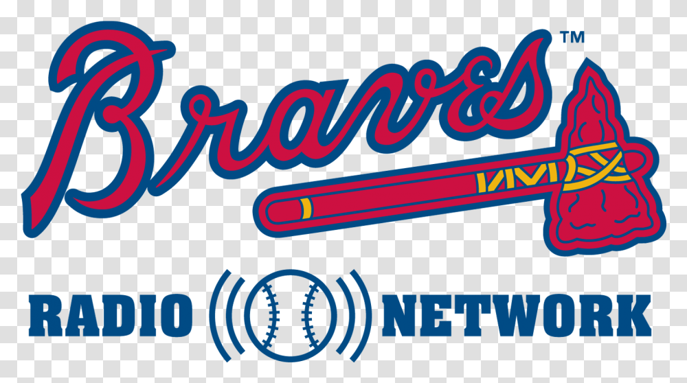 Atlanta Braves Baseball Espn Richmond Braves Radio Network Logo, Text, Alphabet, Light, Word Transparent Png