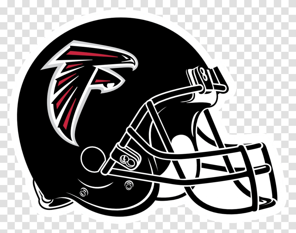 Atlanta Falcons Black Helmet Sticker Falcon Football, Apparel, Sport, Football Helmet Transparent Png