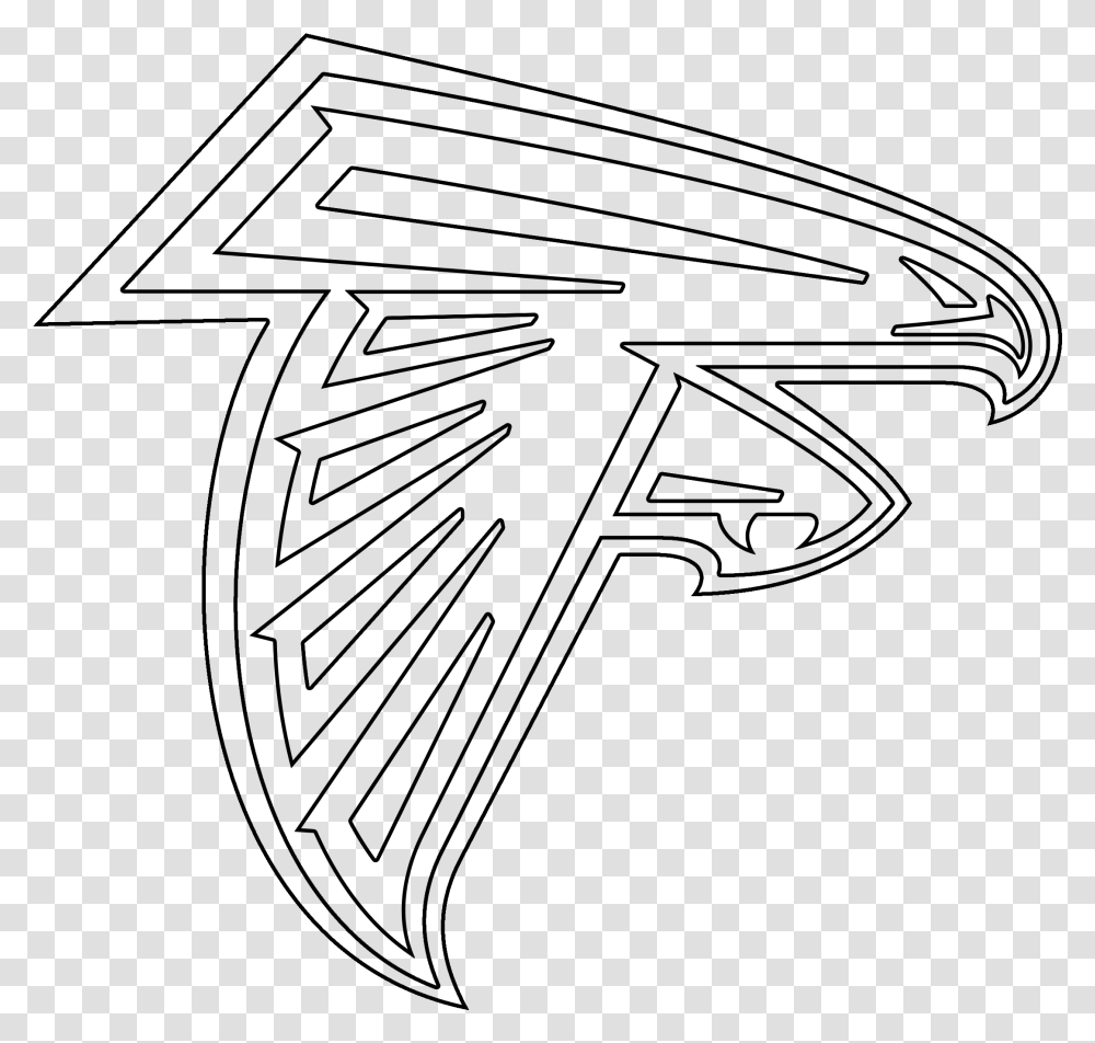 Atlanta Falcons Logo Stencil Atlanta Falcons Coloring Pages, Gray, World Of Warcraft Transparent Png