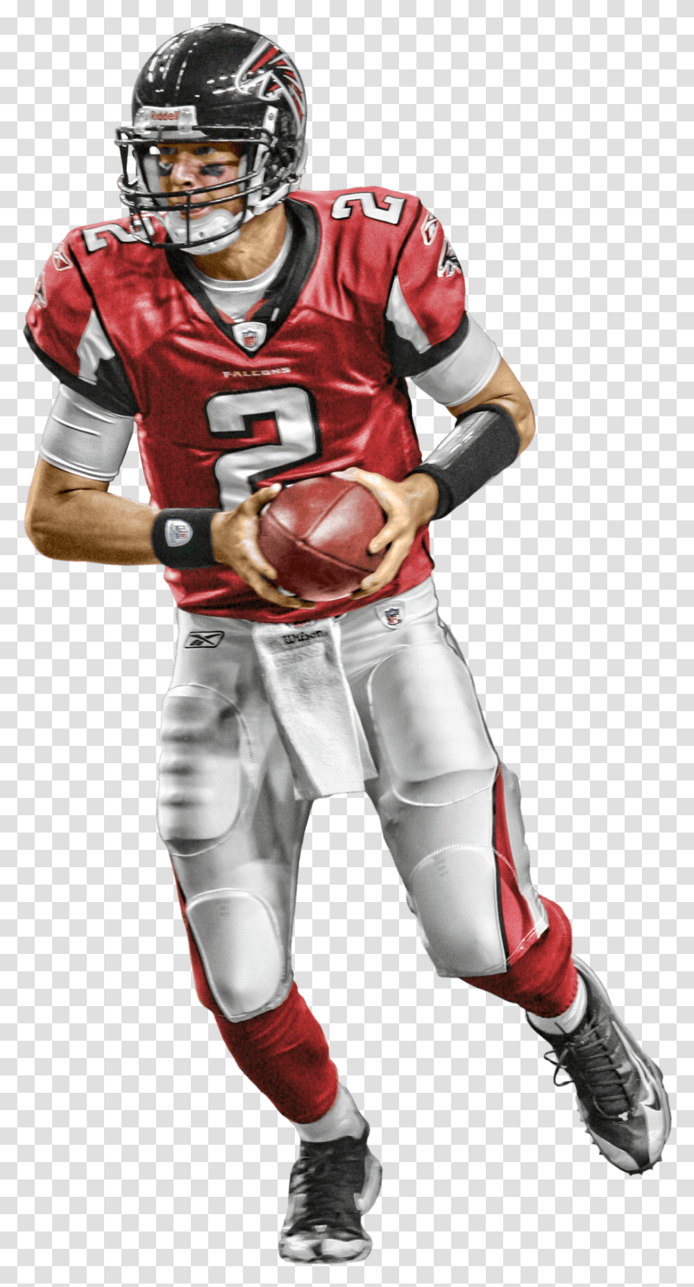 Atlanta Falcons Logo & Clipart Free Download American Football Player, Clothing, Apparel, Helmet, Person Transparent Png