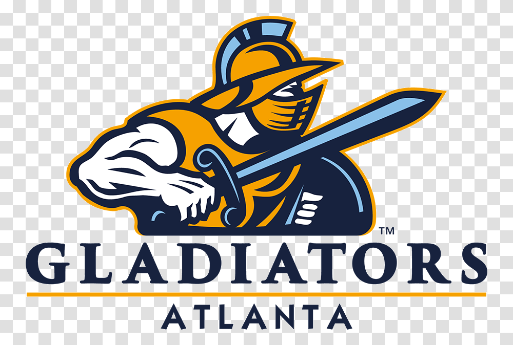 Atlanta Gladiators Primary Logo Atlanta Gladiators Logo, Symbol, Art, Light, Poster Transparent Png