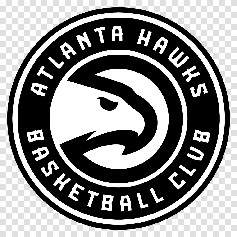 Atlanta Hawks Logo Black And White Us Green Building Council Logo, Trademark, Label Transparent Png