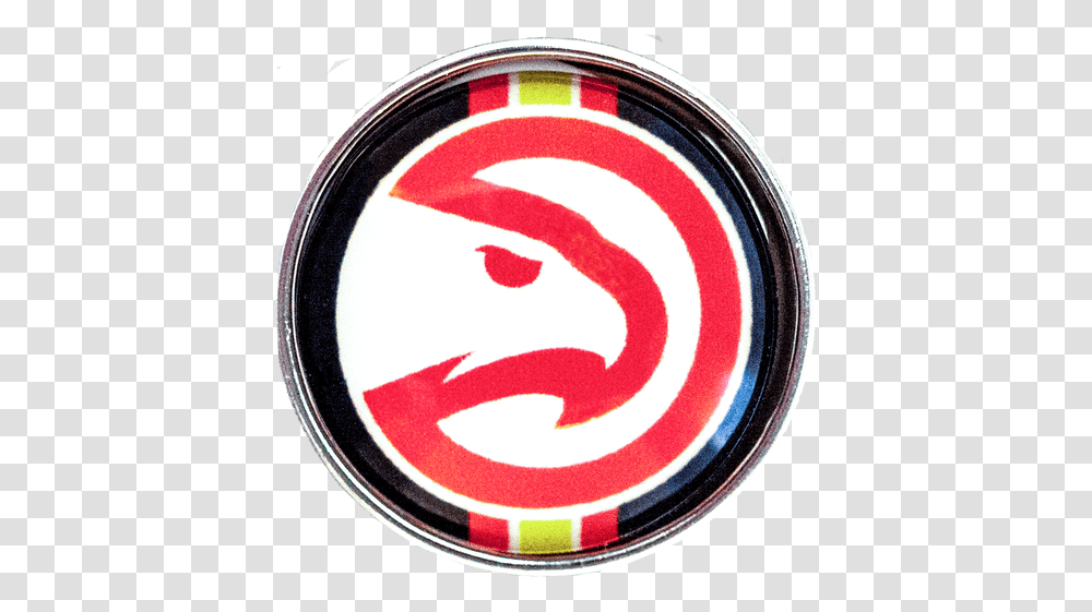Atlanta Hawks Nba Basketball Logo Snap Charm Tropicaltrinkets Atlanta Hawks Logo History, Meal, Food, Symbol, Trademark Transparent Png