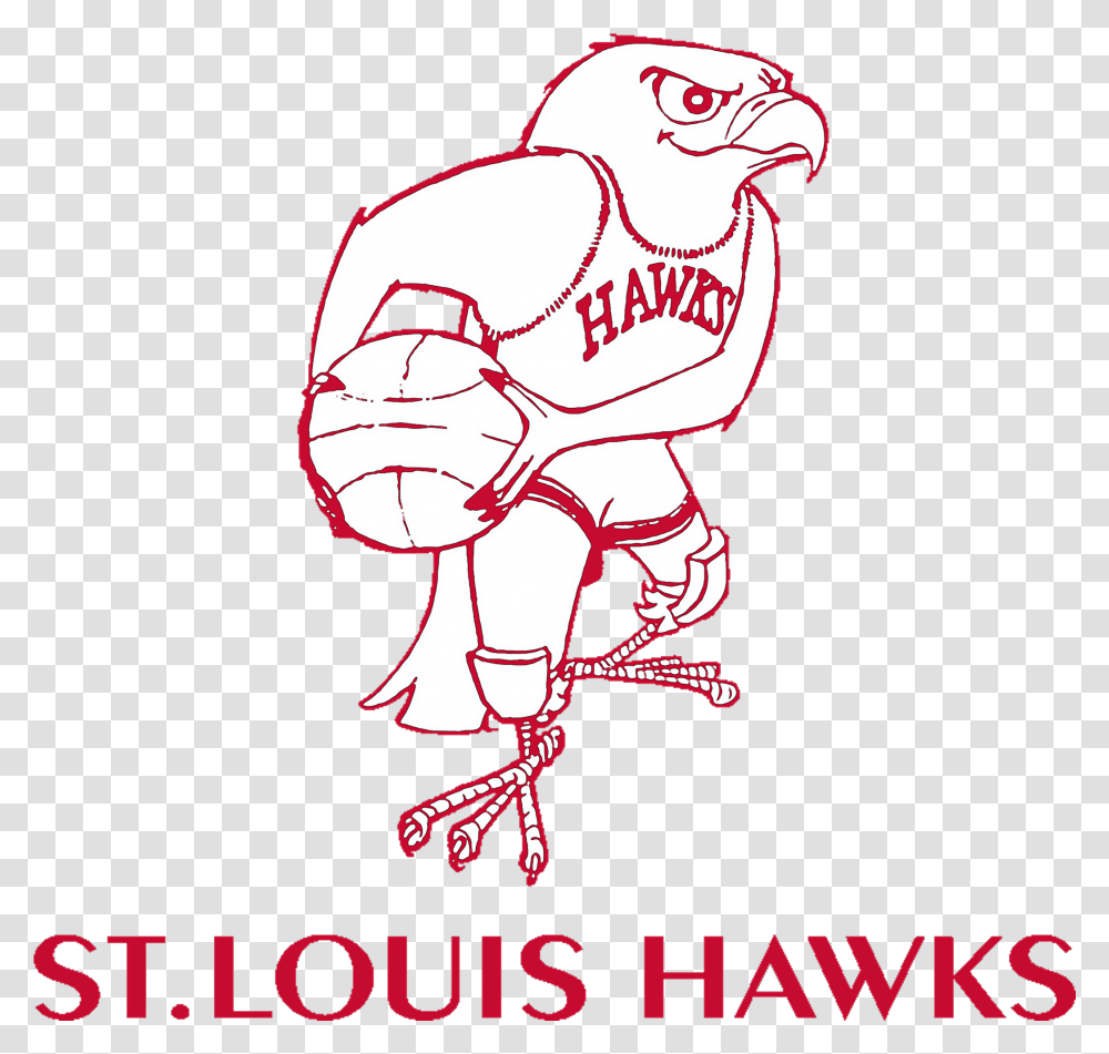 Atlanta Hawks St Louis Hawks Logo Nba, Advertisement, Poster, Animal, Symbol Transparent Png