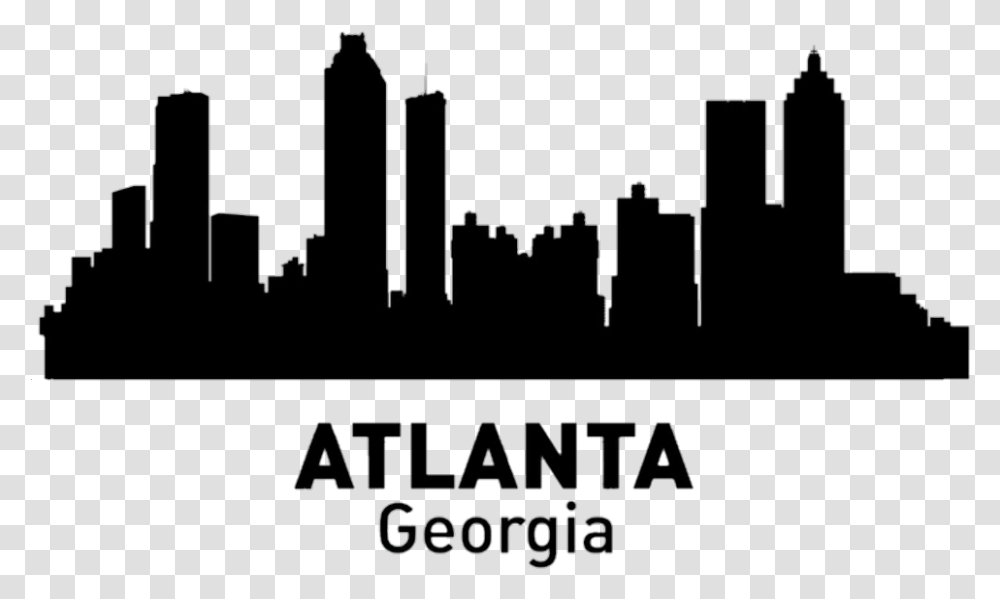 Atlanta Silhouette Atlanta Skyline Black And White, Weapon, Weaponry, Plot Transparent Png