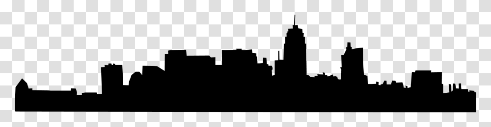 Atlanta Skyline Clip Art, Silhouette, Urban, Crowd Transparent Png