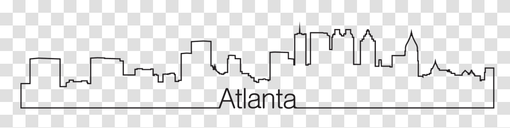 Atlanta Skyline Outline, Plan, Plot, Diagram Transparent Png