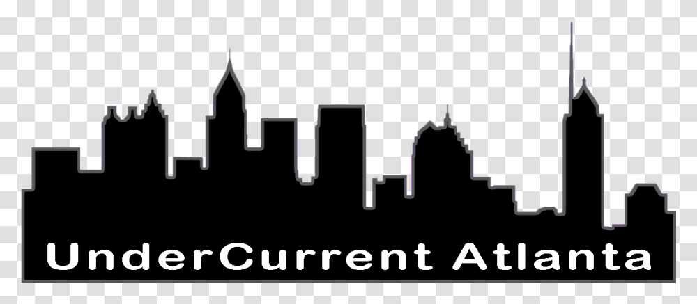 Atlanta Skyline Silhouette Banner, Logo, Plot Transparent Png
