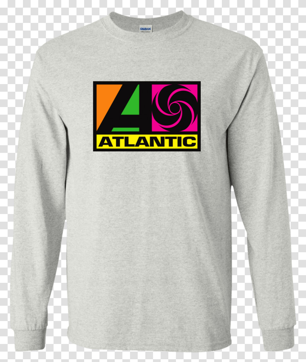 Atlantic Records Music Label Record Company Long Sleeve T Atlantic Records, Clothing, Apparel, Sweatshirt, Sweater Transparent Png