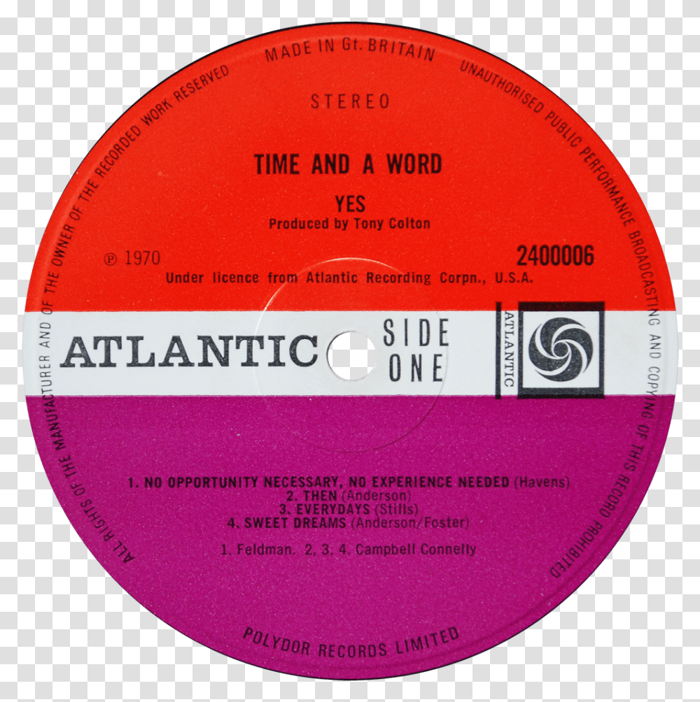 Atlantic Vinyl Label Circle, Disk, Dvd, Text Transparent Png