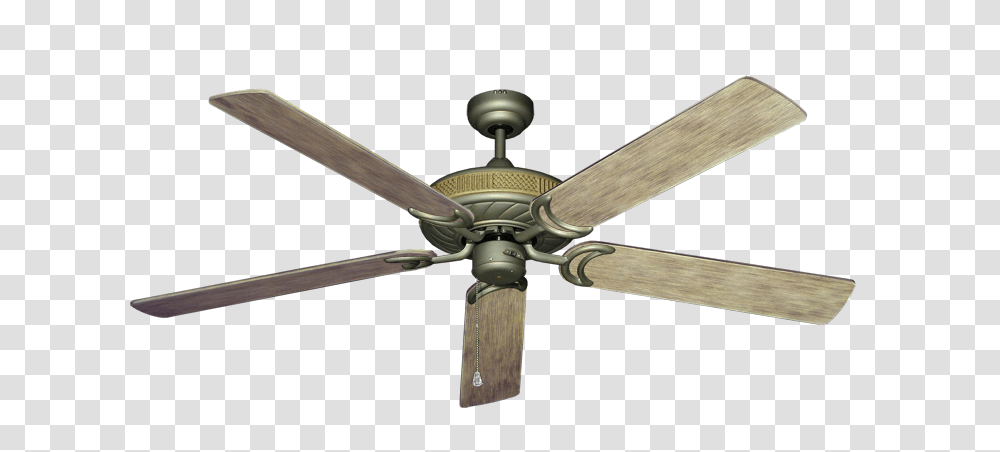 Atlantis Ceiling Fan In Antique Bronze With Driftwood Blades, Appliance, Sword, Weapon, Weaponry Transparent Png