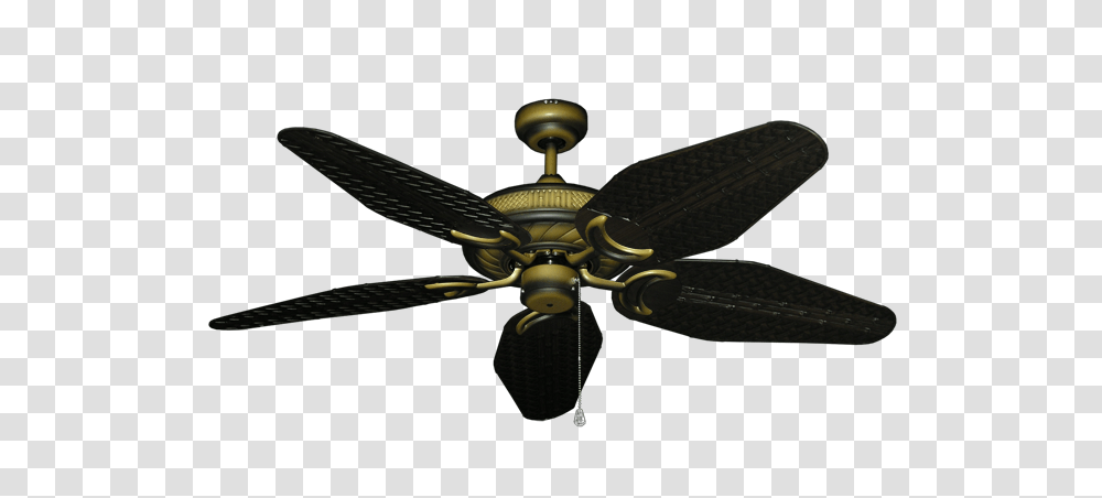 Atlantis Ceiling Fan In Tigers Eye With Outdoor Weave Oil, Appliance Transparent Png