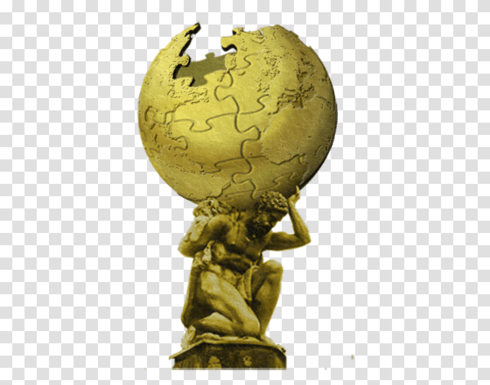 Atlas With Wikified Glob Statue With The World On His Back, Outer Space, Astronomy, Universe, Fungus Transparent Png