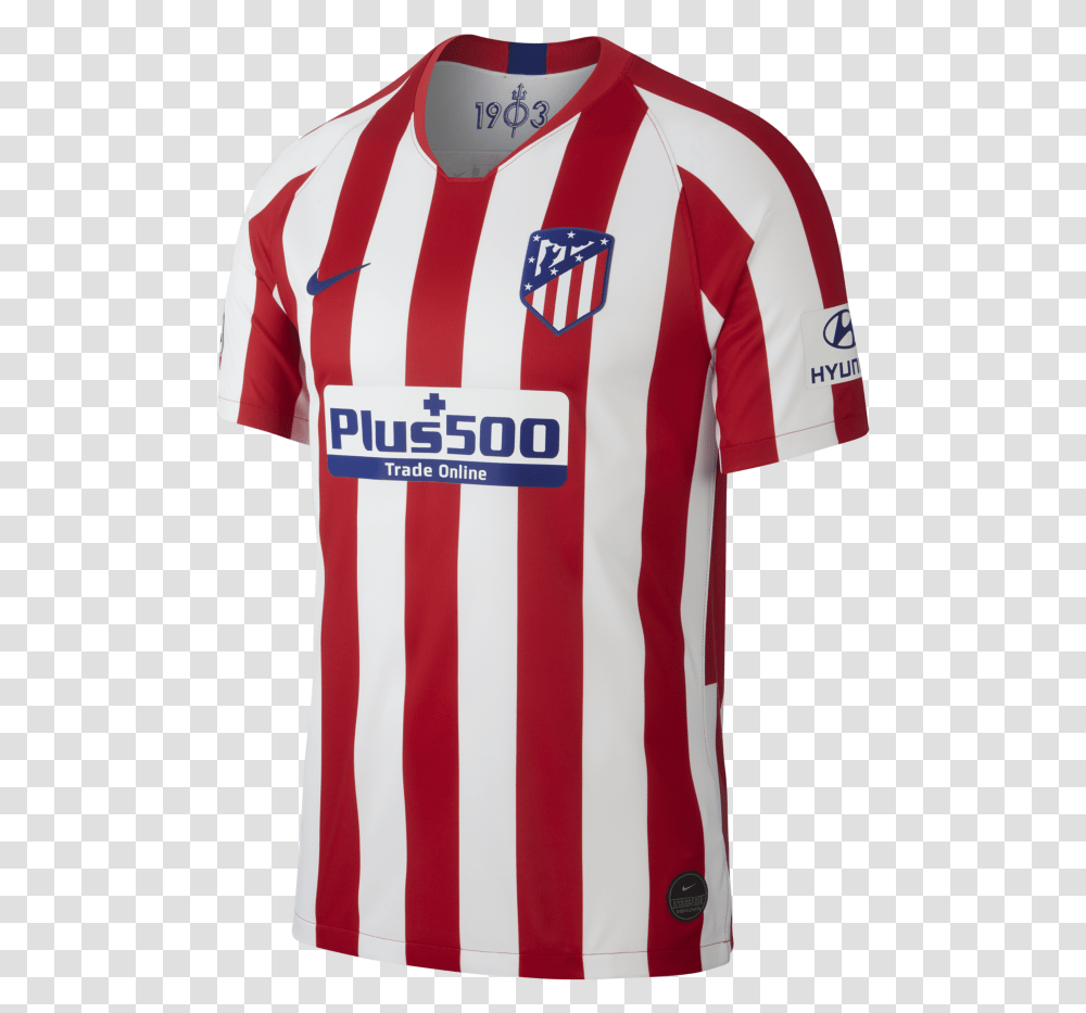 Atletico Madrid 1920 Home JerseyTitle Atletico Atletico Madrid Jersey 2019, Apparel, Shirt, Flag Transparent Png