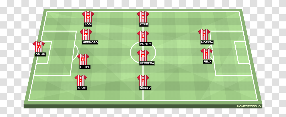 Atletico Madrid Watford Fc Line Up 2018, Field, Building, Chess, Sport Transparent Png