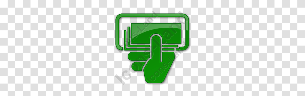 Atm Money In Hand Plain Green Icon Pngico Icons, Vise, Buckle, Tool Transparent Png
