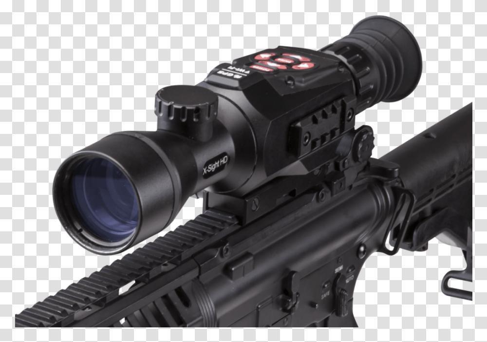 Atn Visore X Sight Ii Hd 3, Gun, Weapon, Weaponry, Camera Transparent Png