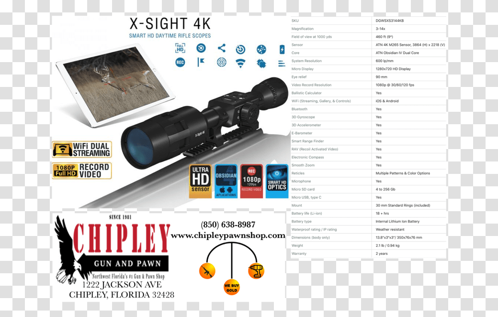 Atn X Sight 4k Pro 5, Light, Poster, Advertisement, Flyer Transparent Png