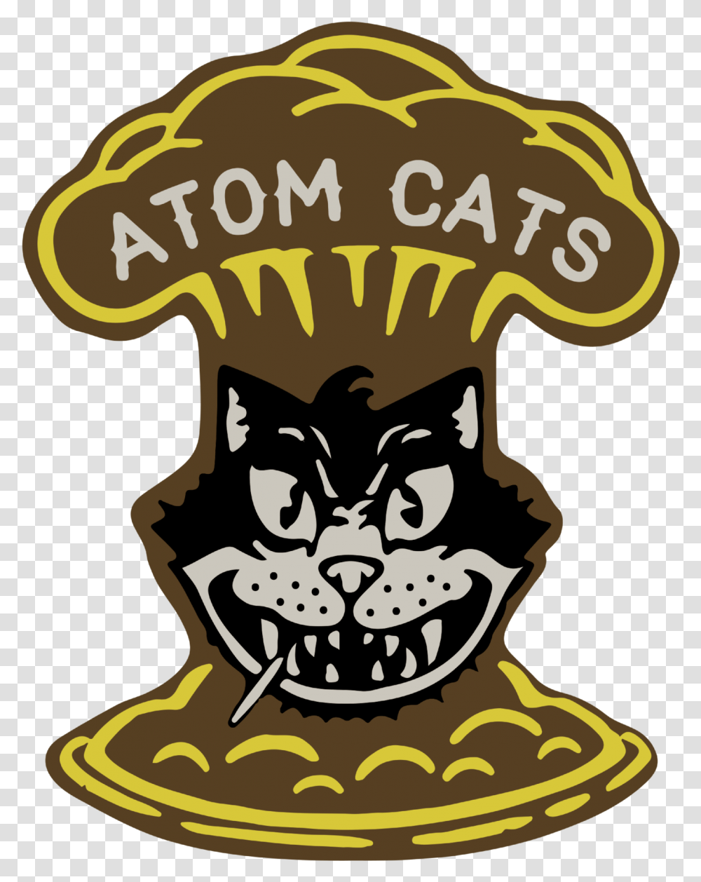 Atom Cats Logo Fallout 4 Atom Cats Logo, Label, Text, Plant, Food Transparent Png