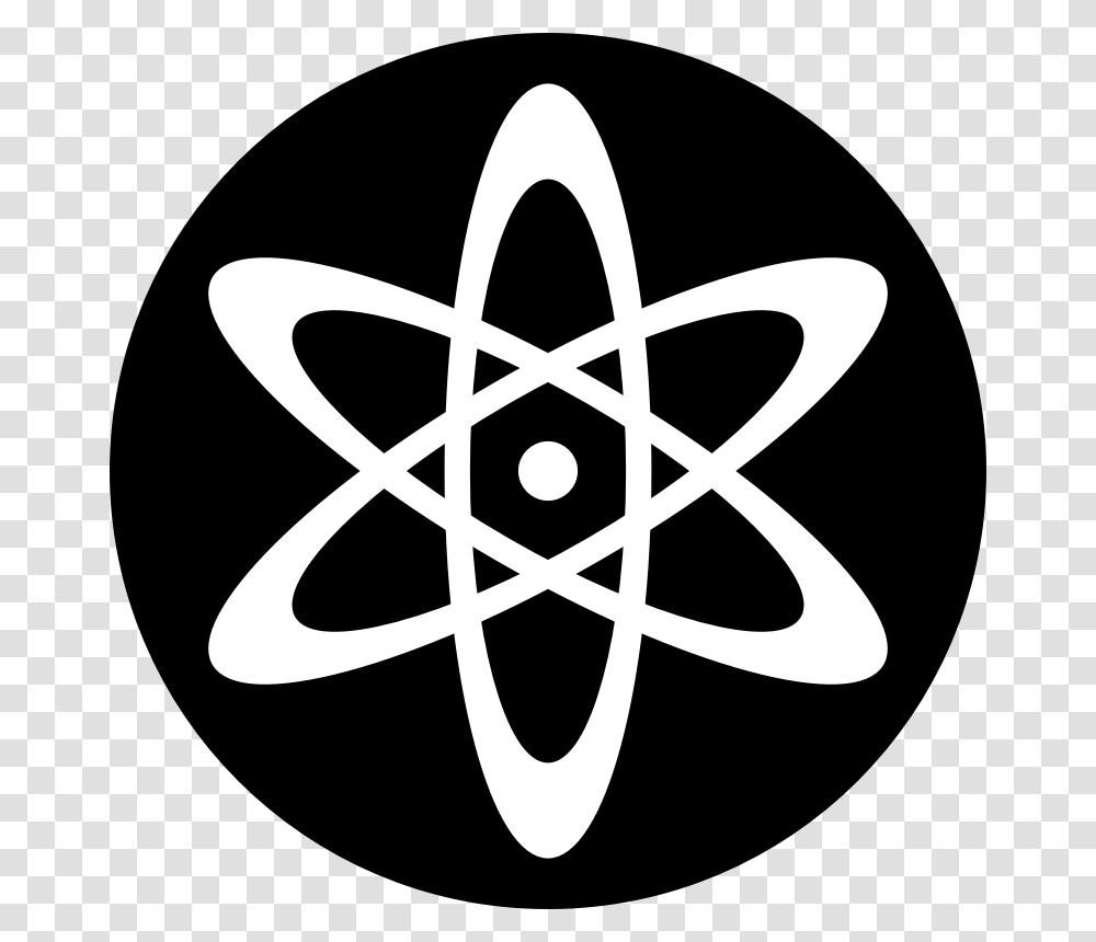 Atom Clipart Black And White, Star Symbol Transparent Png