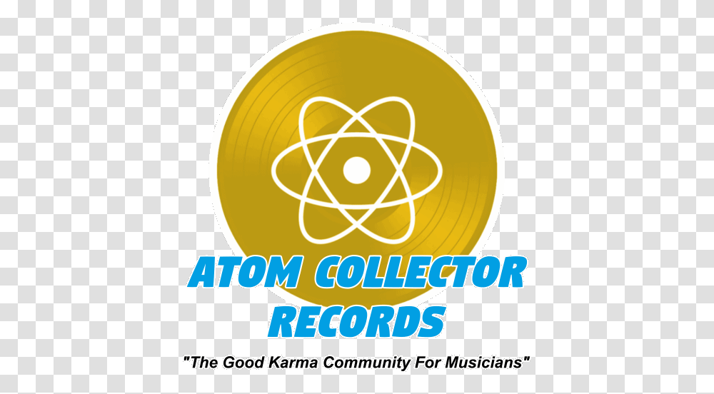 Atom Collector Records Where Musicians Get Heard And Music Language, Logo, Symbol, Trademark, Text Transparent Png