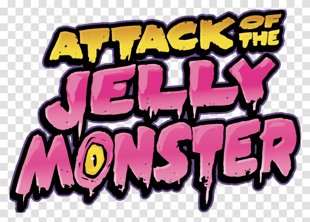 Attack Of The Jelly Monster Logo, Graffiti, Label, Wall Transparent Png