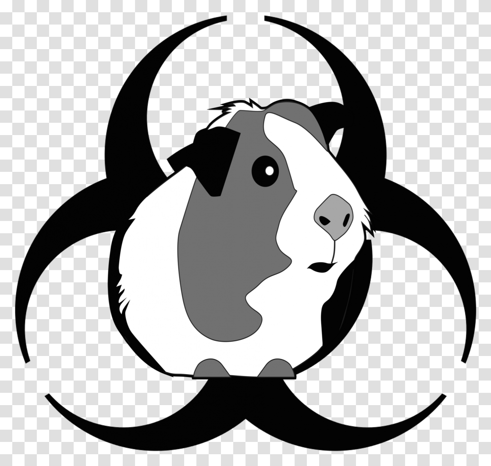Attack Of The Peruvian Guinea Pig Death Flu Download Cute Guinea Pig Clipart, Stencil, Face, Mammal, Animal Transparent Png