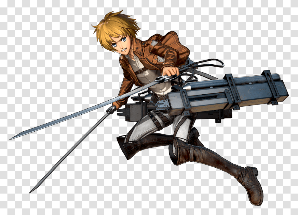 Attack On Titan 2 Armin, Gun, Weapon, Weaponry, Person Transparent Png
