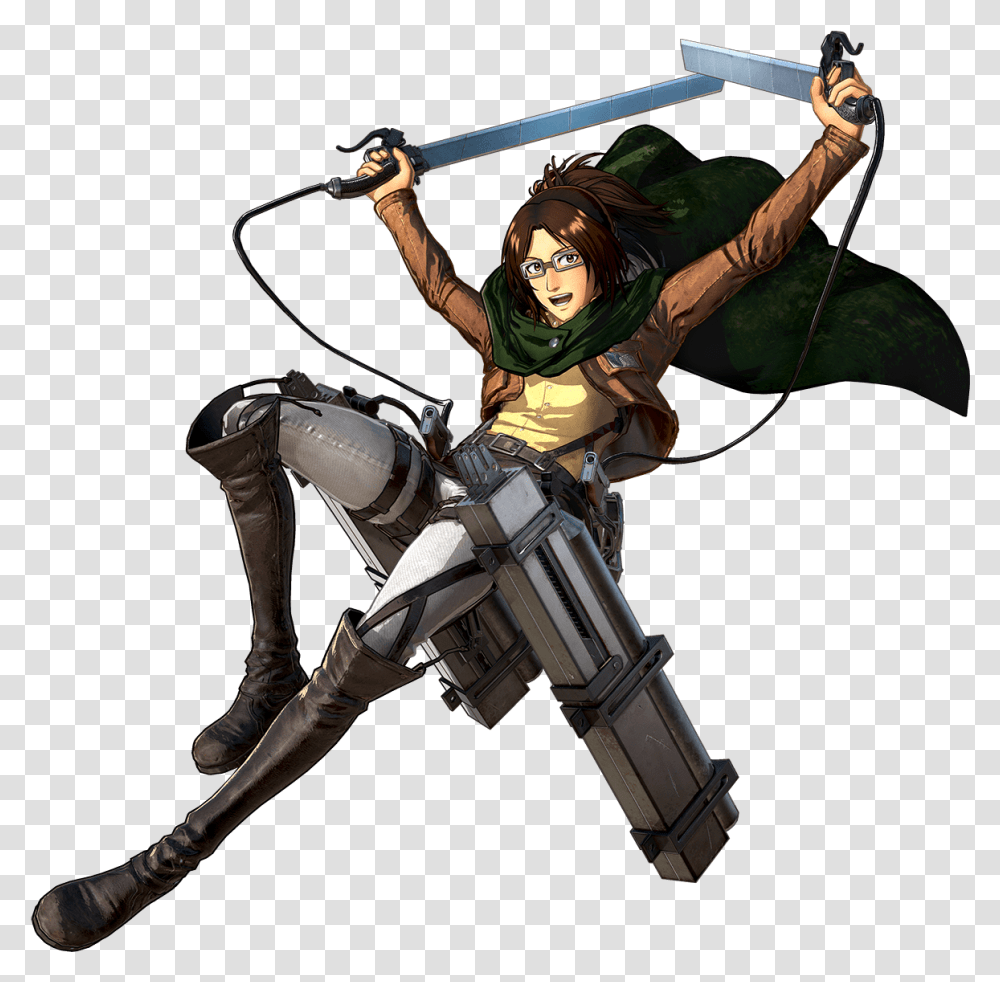 Attack On Titan 2 Hange, Duel, Person, Human, Ninja Transparent Png