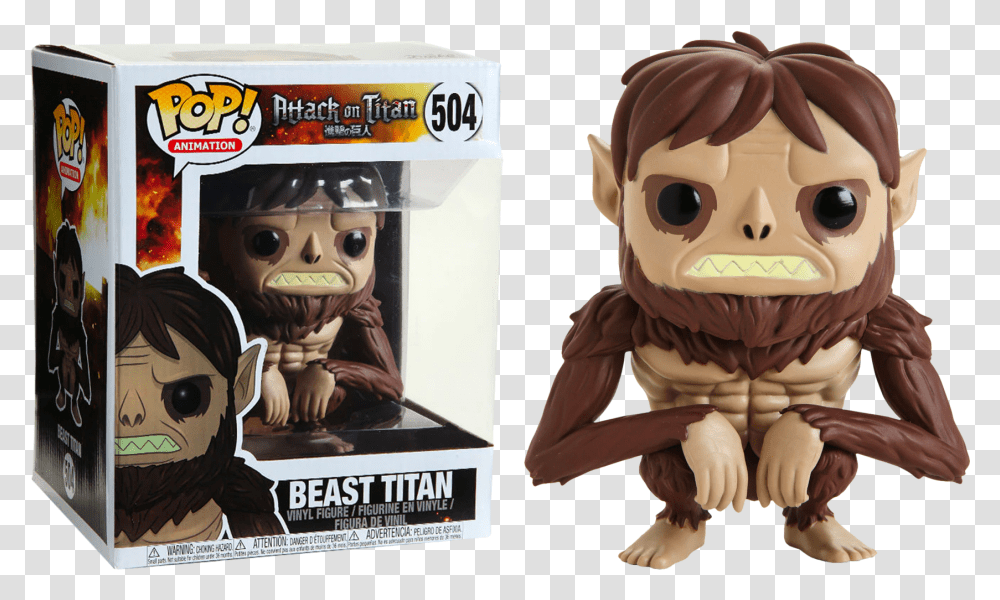 Attack On Titan Beast Titan Funko Pop, Animal, Mammal, Person, Wildlife Transparent Png