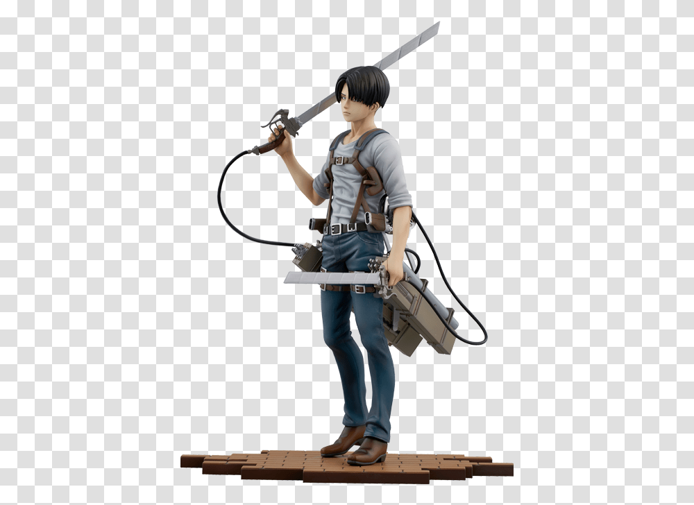 Attack On Titan Brave Act Levi Figure, Person, Human, Bow, Pants Transparent Png