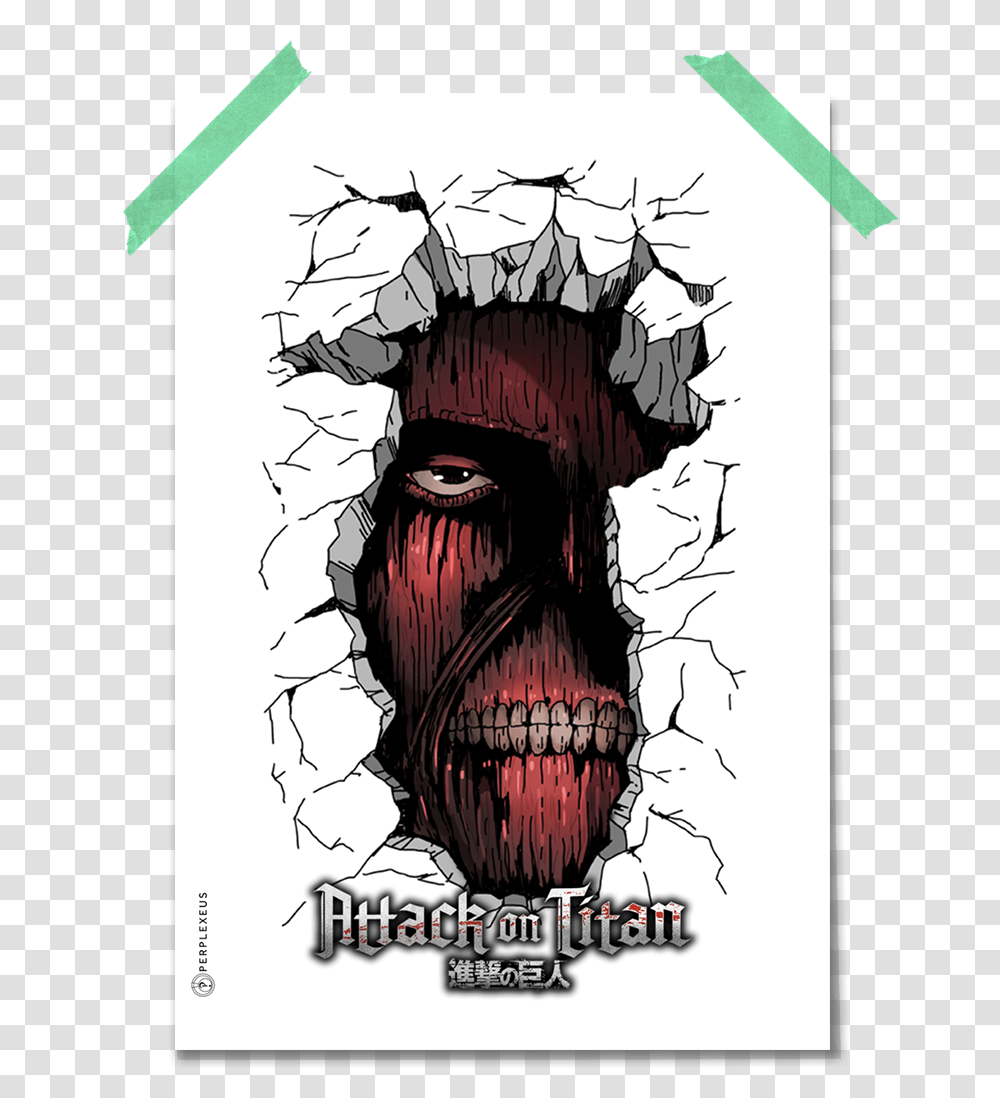 Attack On Titans Colossus Titan Attack On Titan, Poster, Advertisement Transparent Png