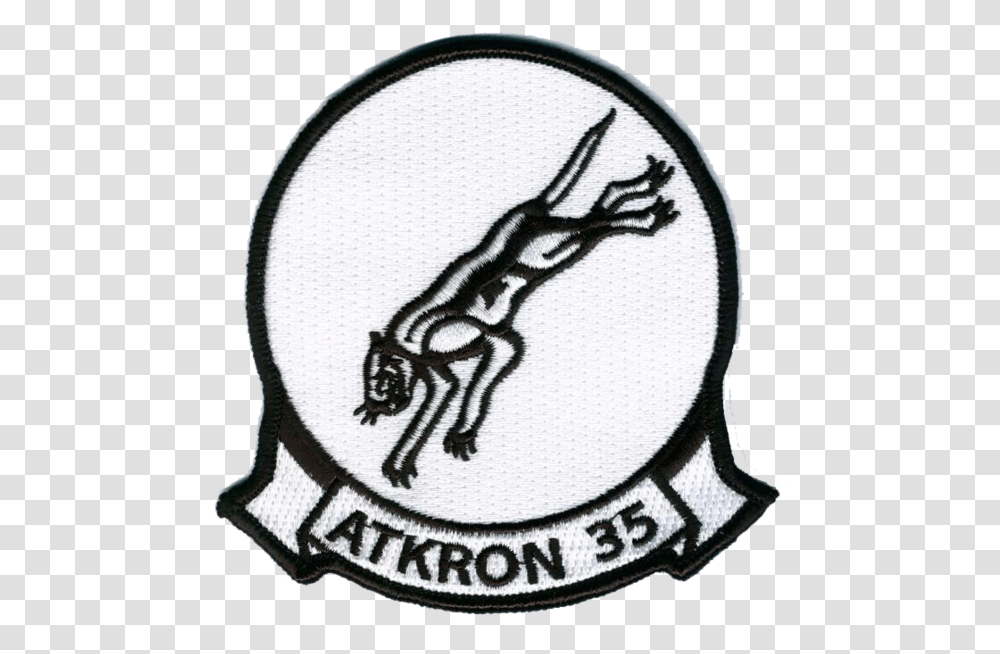 Attack Squadron 35 Logo Cartoon Jingfm Va 35 Black Panthers, Symbol, Trademark, Badge, Rug Transparent Png
