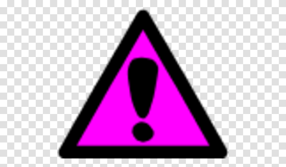 Attention Clipart Craft Projects Symbols Clipartoons Pink Warning Sign, Triangle Transparent Png