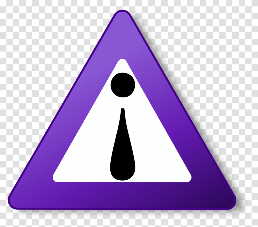 Attention Sign Purple, Triangle, Mobile Phone, Electronics, Cell Phone Transparent Png