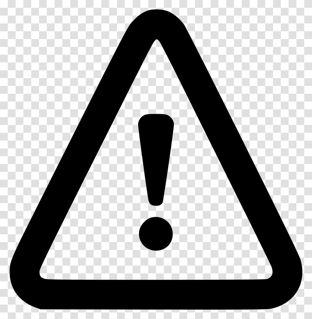 Attention Warning Outline Attention Sign, Triangle Transparent Png