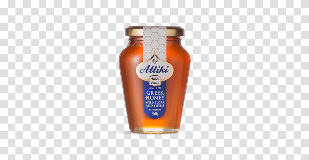 Attiki Classic Honey, Ketchup, Food, Bottle, Jar Transparent Png