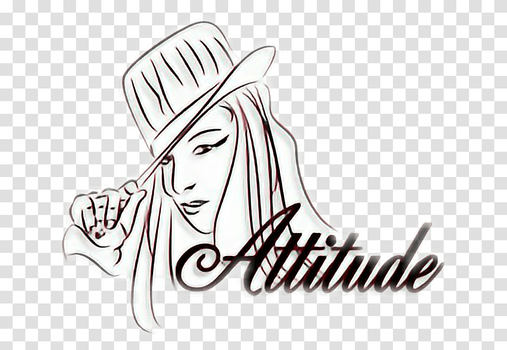 Attitude For Picsart Download Line Art, Person, Human, Drawing, Doodle Transparent Png