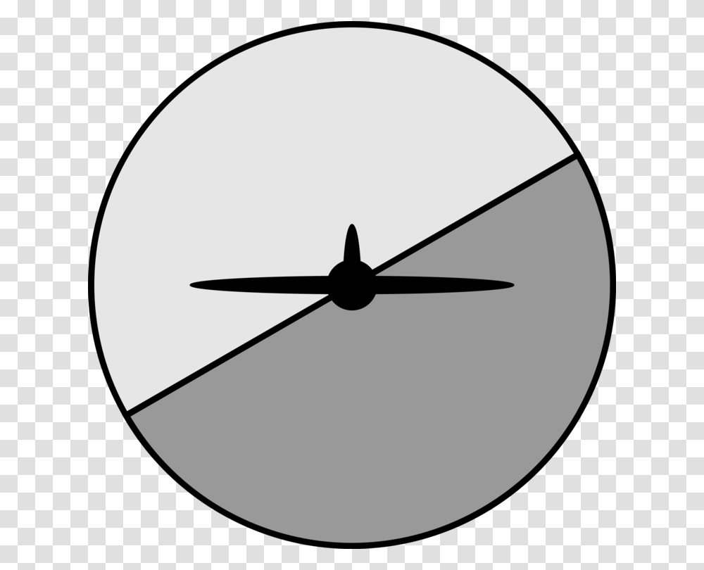 Attitude Indicator Airplane Aviation Horizon Aircraft Free, Analog Clock, Lamp, Wall Clock Transparent Png