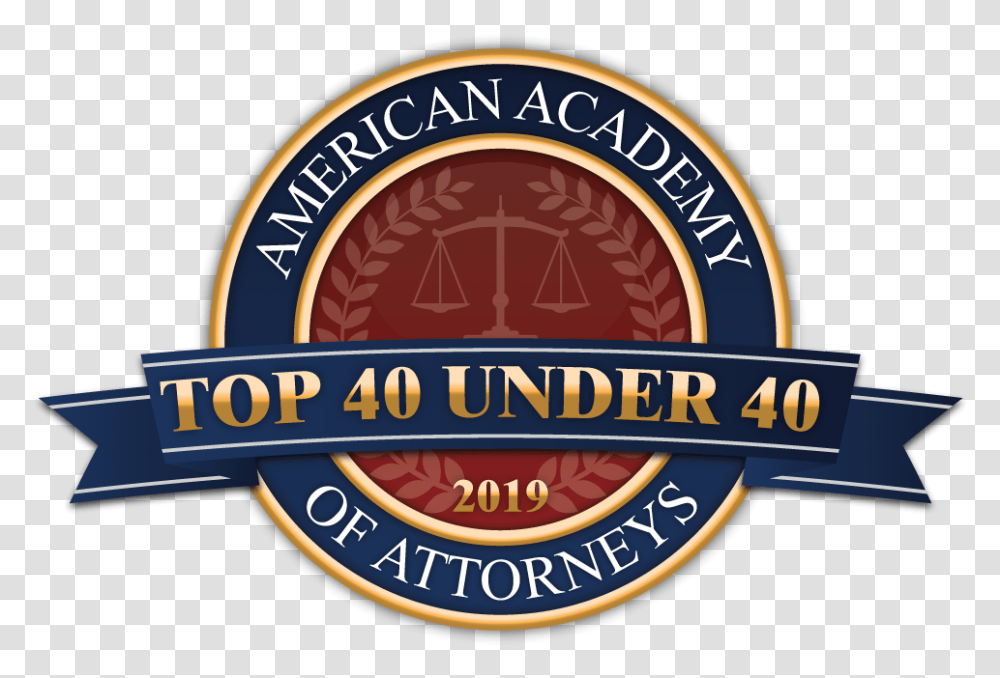 Attorney Jonathan Shin Receives The Top 40 Under, Logo, Badge, Emblem Transparent Png