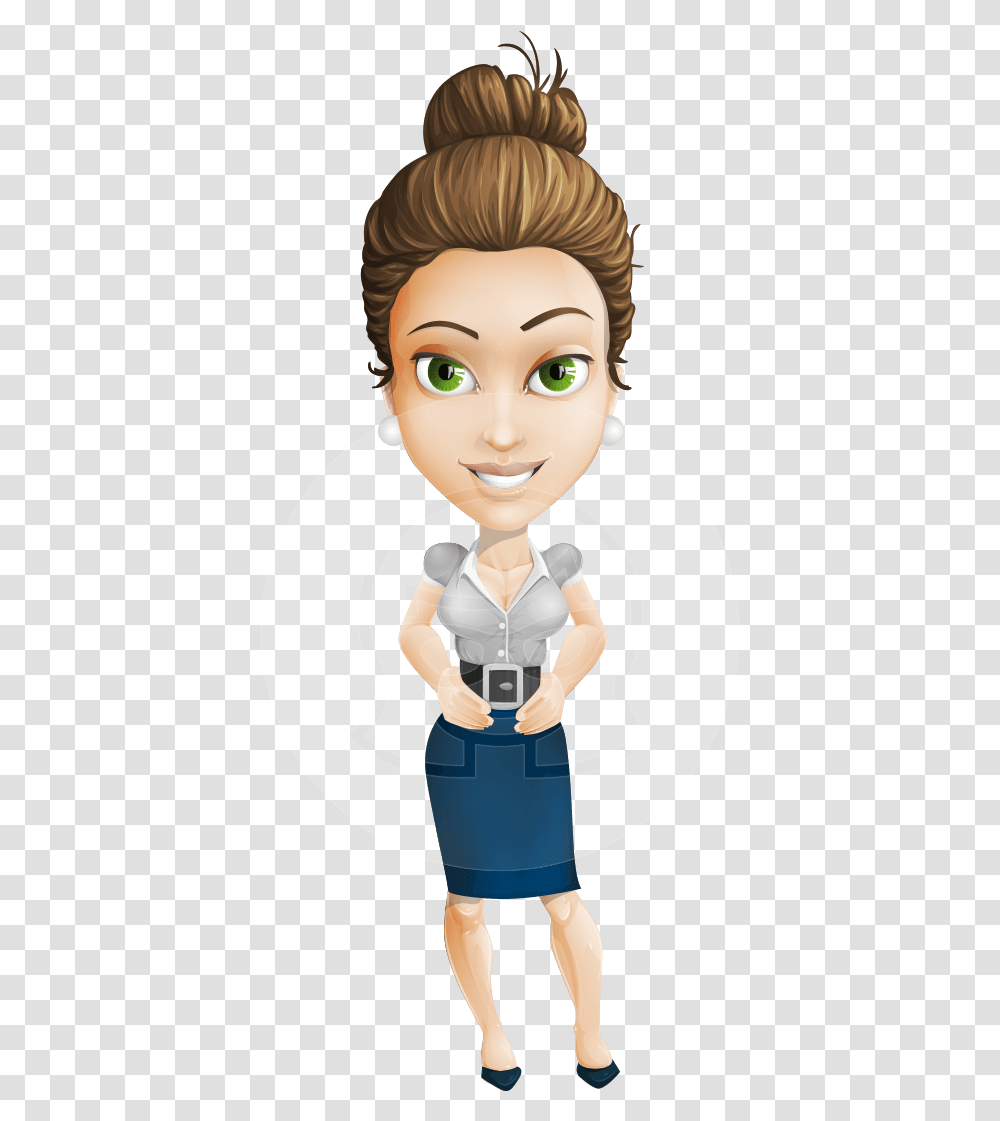 Attractive Business Woman Cartoon Character Set Ultimate Vector Woman Cartoon, Toy, Doll, Person Transparent Png
