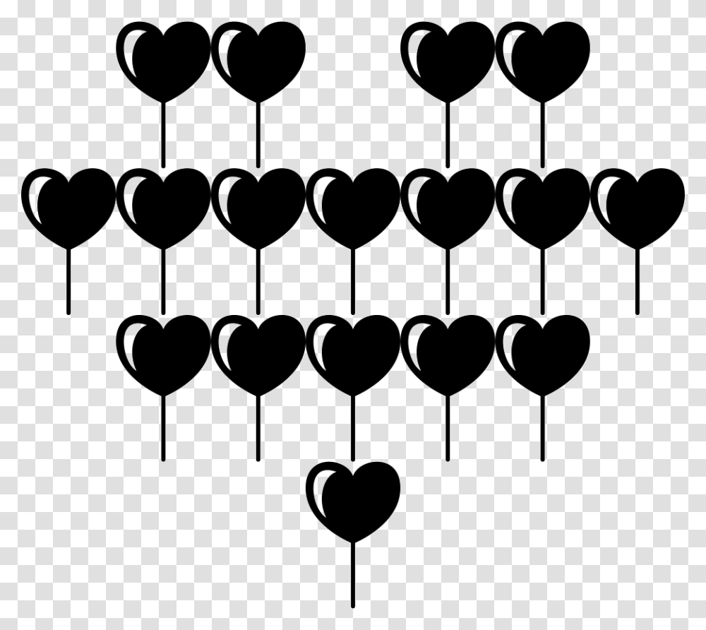 Attractive Heart Balloon Of Multiple Hearts Balloons Varios, Photo Booth, Apparel, Coat Rack Transparent Png