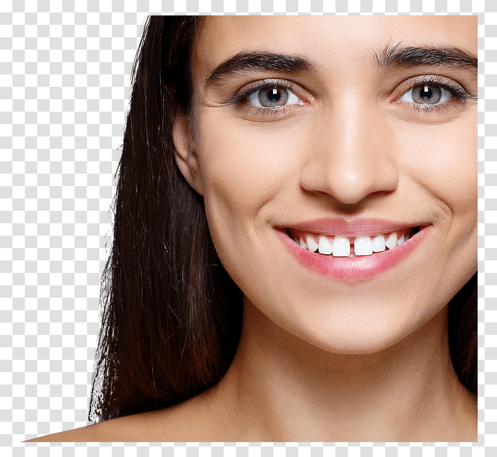 Attractive Smiling Woman With Gap Between Her Front Gap In Teeth, Face, Person, Human, Smile Transparent Png