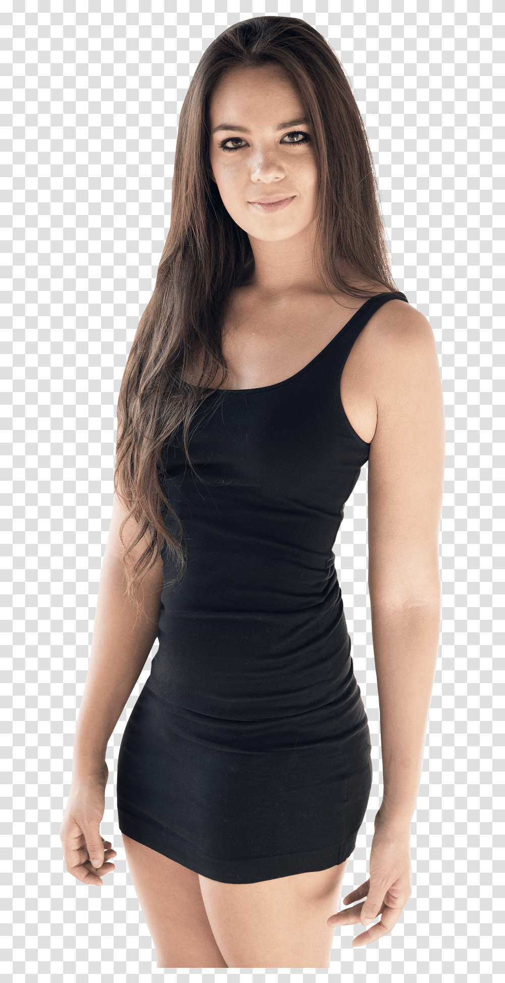 Attractive Young Woman Standing Image Sexy Women, Apparel, Undershirt, Person Transparent Png