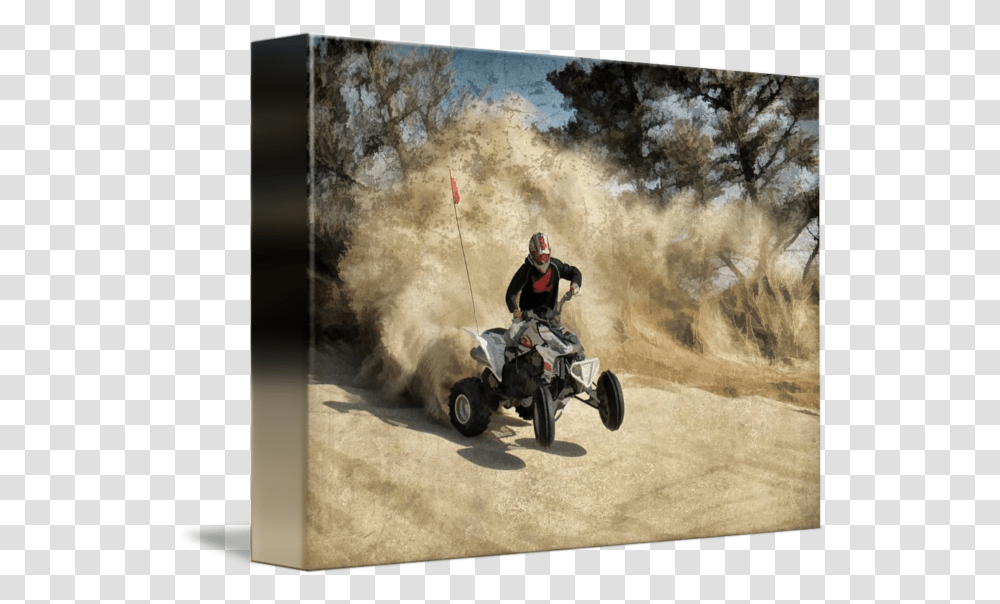 Atv Atv On Dirt Road In Dust Cloud, Person, Human, Adventure, Leisure Activities Transparent Png