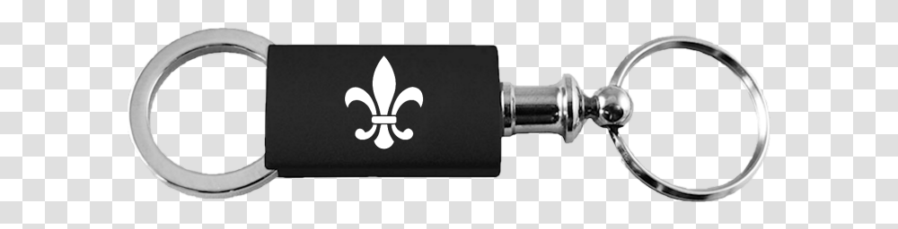 Au Tomotive Gold Fleur De Lis Black Anodized Aluminum Keychain, Adapter, Weapon, Weaponry, Plug Transparent Png