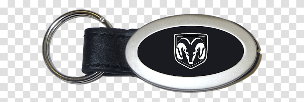 Au Tomotive Gold Ram Head Logo Black Oval Leather Key Keychain, Buckle, Tape Transparent Png