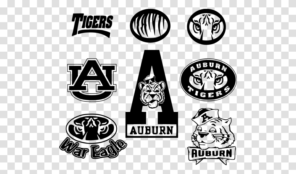 Auburn Tigers Cutting Files Silhouette Svg Dxf And Auburn Tiger Logo Svg, Gray, World Of Warcraft Transparent Png